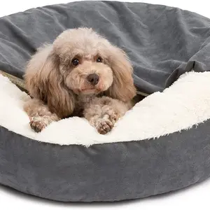 Cozy Covered Burrow Pet Mat | For Small & Medium Dogs (Teddy) & Cats
