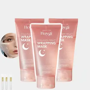 Collagen Overnight Wrapping Peel-Off Facial Mask Pack, Elasticity & Hydration Care, Reduces Sagging & Dullness, Hydrolyzed Collagen Moisturizing Mask for Glowing Skin