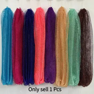 African Mesh Sponge Long Handle Bath Scrubber, Back Exfoliator, Skin Smoother, Daily Use or Holiday Foot Filler Bath Sponge