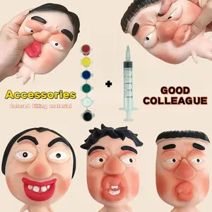 Popping Pimple Squishy Toy, Fast-Rebound Squeeze with Funny Faces, Stress Relief & Fun Design, Ultra-Squishy Silicone Material