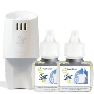 Fresh Linen Plug in Refill Air Freshener Starter Kit