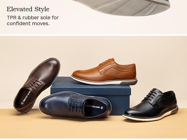 Bruno Marc [Xander] Men's Polished Plain Toe Oxford-Inspired Sneakers Walking Shoes Footwear