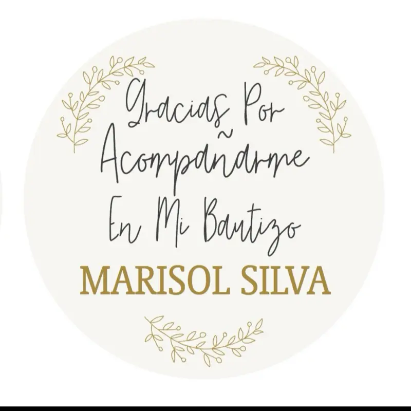 Bautizo Favor Stickers Waterproof 40ct High Quality Spanish Labels for Baptism Favors in Multiple Colors