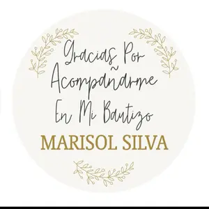 Bautizo Favor Stickers Waterproof 40ct High Quality Spanish Labels for Baptism Favors in Multiple Colors