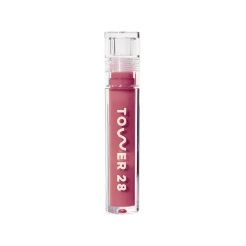 Tower 28 ShineOn Jelly Non-Sticky Lip Gloss - Lip Oil with Moisturizing Apricot and Raspberry Seed Oil - Vegan, Clean, Cruelty-Free Hydrating