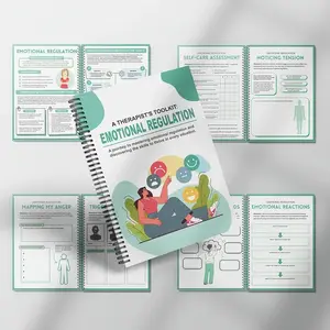 Emotional Regulation Workbook Super Set, Therapeutic Worksheets for Self-Regulation, Stress Relief Corner, Neurological Adjustment