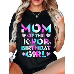Mom of The K-Pop Birthday Girls Korean Music Lovers T-Shirt