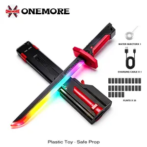 17"DKD Cyberpunk SparkBlade Lightsaber Toy SparkEdition with Sound & Fog, Eight-Color Streaming LightEffect, Type-C Rechargeable for Rave, Cosplay & Display Perfect Easter Gift outdoorfun