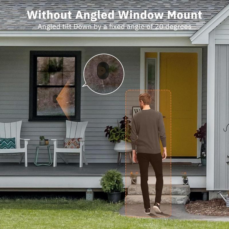 Window Mount for Girafit Window Camera W150,W550s, Adjustable Angle Tilt, No Screws, No Reflections, Self-Adhesive, Damage-Free Installation for Outdoor Monitoring, Windows/Door Bracket Holder