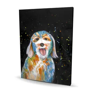 Begin Home Decor C1RC3648E5GRAJ 36 x 48 in. Abstract Labradoodle - Living Room Canvas Art for Home Decor