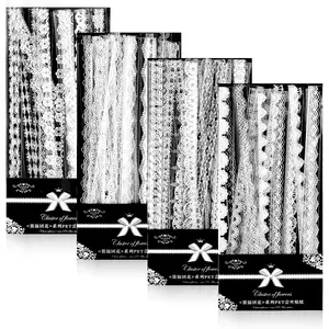 120 Pcs  Lace Stickers - Vintage Aesthetic Scrapbook Stickers for Wedding Planners, Journals & Crafts