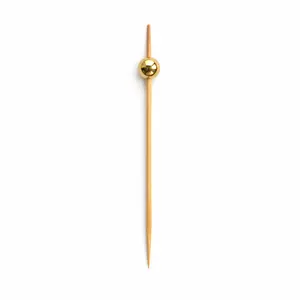 Gold Ball Bamboo Skewers - [4.75"]