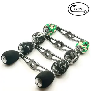 Lightweight Swept Aluminum Baitcasting Reel Handle 90mm with Cork or EVA Foam Knobs