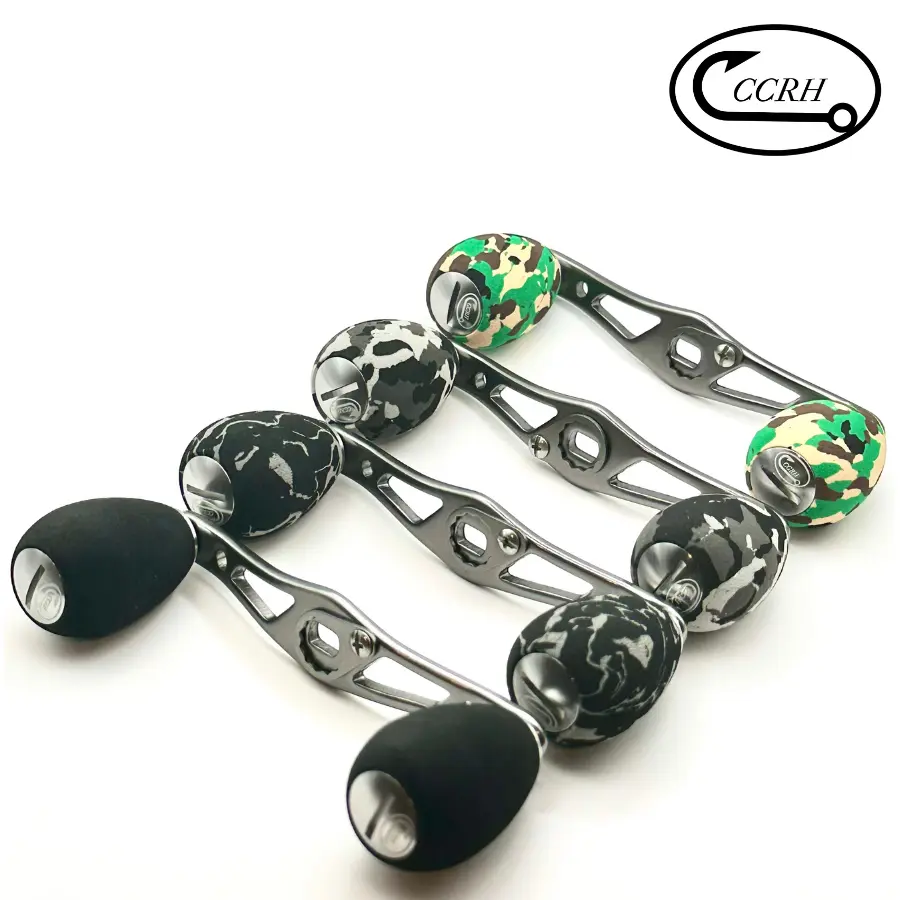 Lightweight Swept Aluminum Baitcasting Reel Handle 90mm with Cork or EVA Foam Knobs