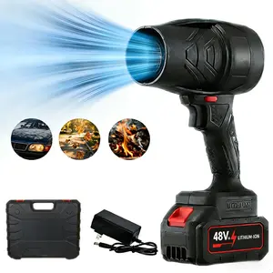 Cordless Leaf Blower 48V Lithium-Ion Battery Powerful Handheld Electric Blower for Lawn Care Yard Cleaning Removing Leaves Snow Dust Lightweight Portable Multi-Functional Tool Work blower Rechargeable Handheld Leaf Blower