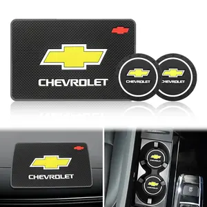 Chevrolet Rubber Anti-Slip Cup Holder Pad, Bounce Shock Absorption, Non-Slip, Mold Resistant, Water Proof, Fits Cruze Malibu Traverse