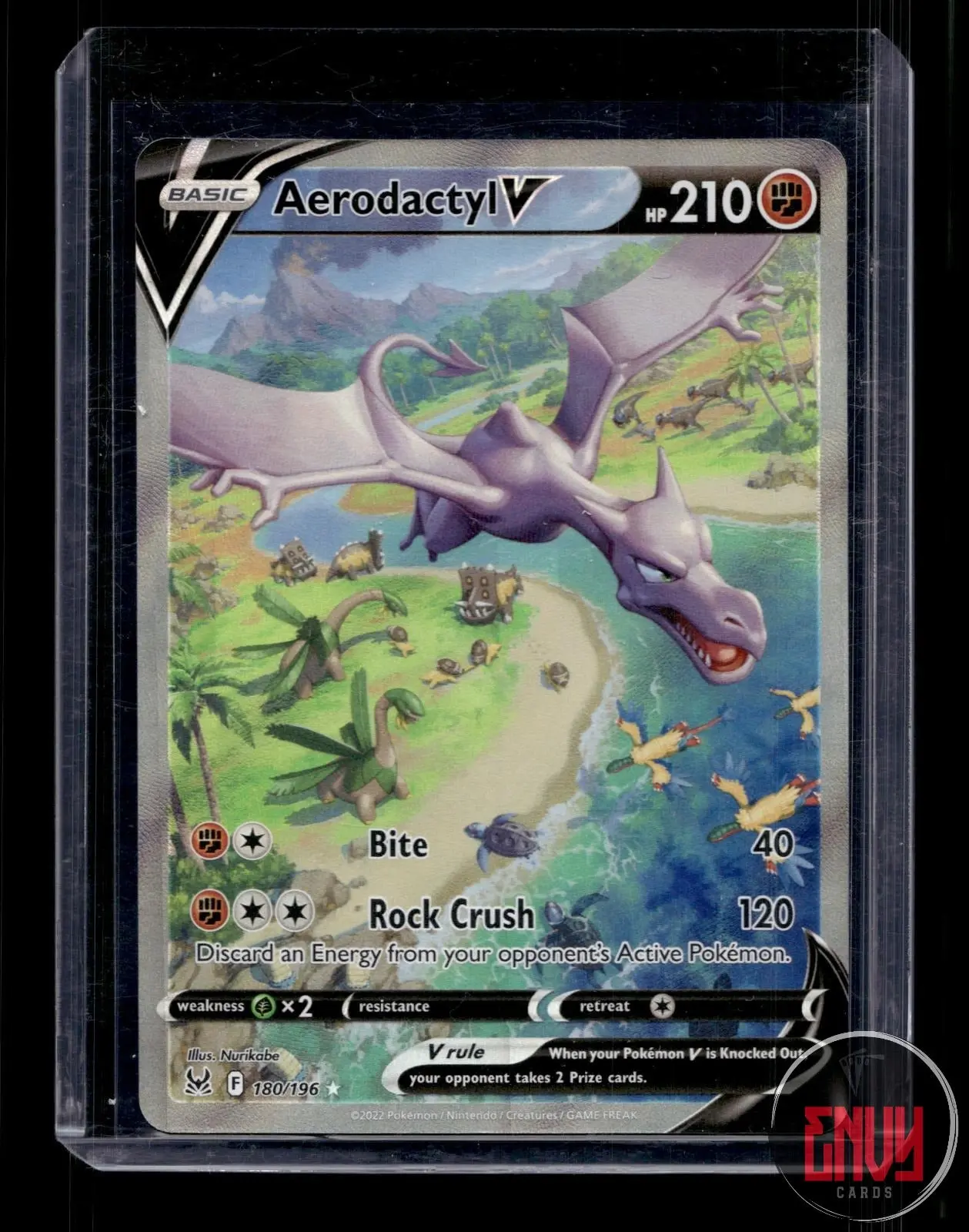 Aerodactyl V Near Mint 180/196 Ultra Rare Lost Origin Pokemon Holo