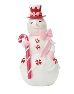 Snowman with Candy Cane