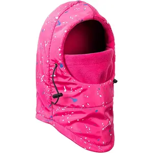 X-HPS004  Winter Windproof Hat, Unisex Children Heavyweight Balaclava, Ski Mask with Thick Warm Fleece Face Cover