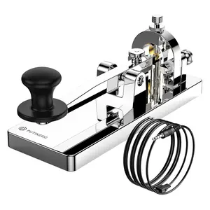 CW Telegraph Key - Heavy Duty Aluminum Alloy Classical Morse Code Key, Shortwave Radio Ham Send Telegram Practice Oscillator Straight Key