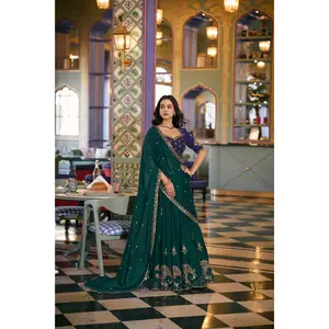 Women's Elegant Rangoli Silk Lehenga - Wedding Wear Lehenga for Women