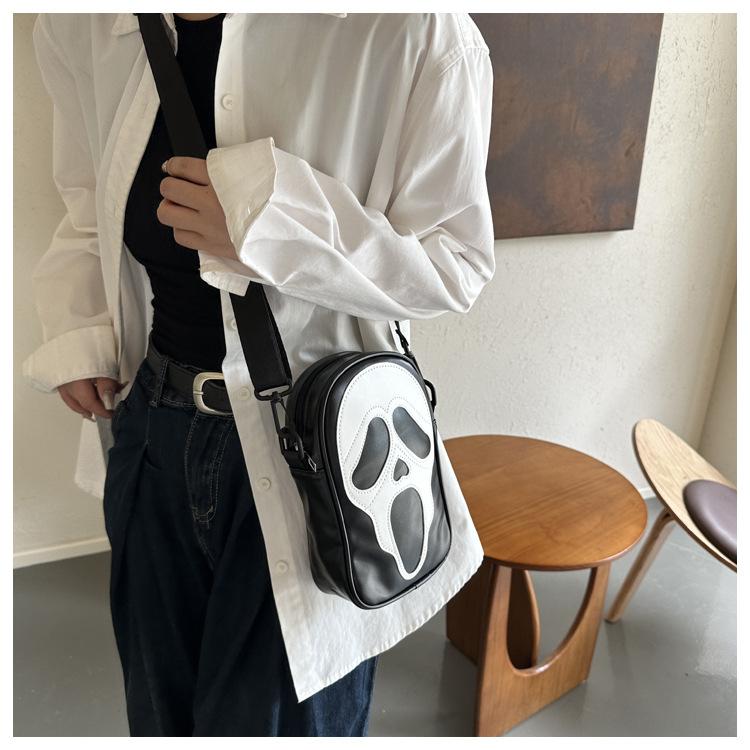 New Halloween Skull Bag | Cute Ghost Crossbody for Women | Quirky Shoulder Phone Bag | Christmas Mini Square Purse | Spooky Trendy Aesthetic