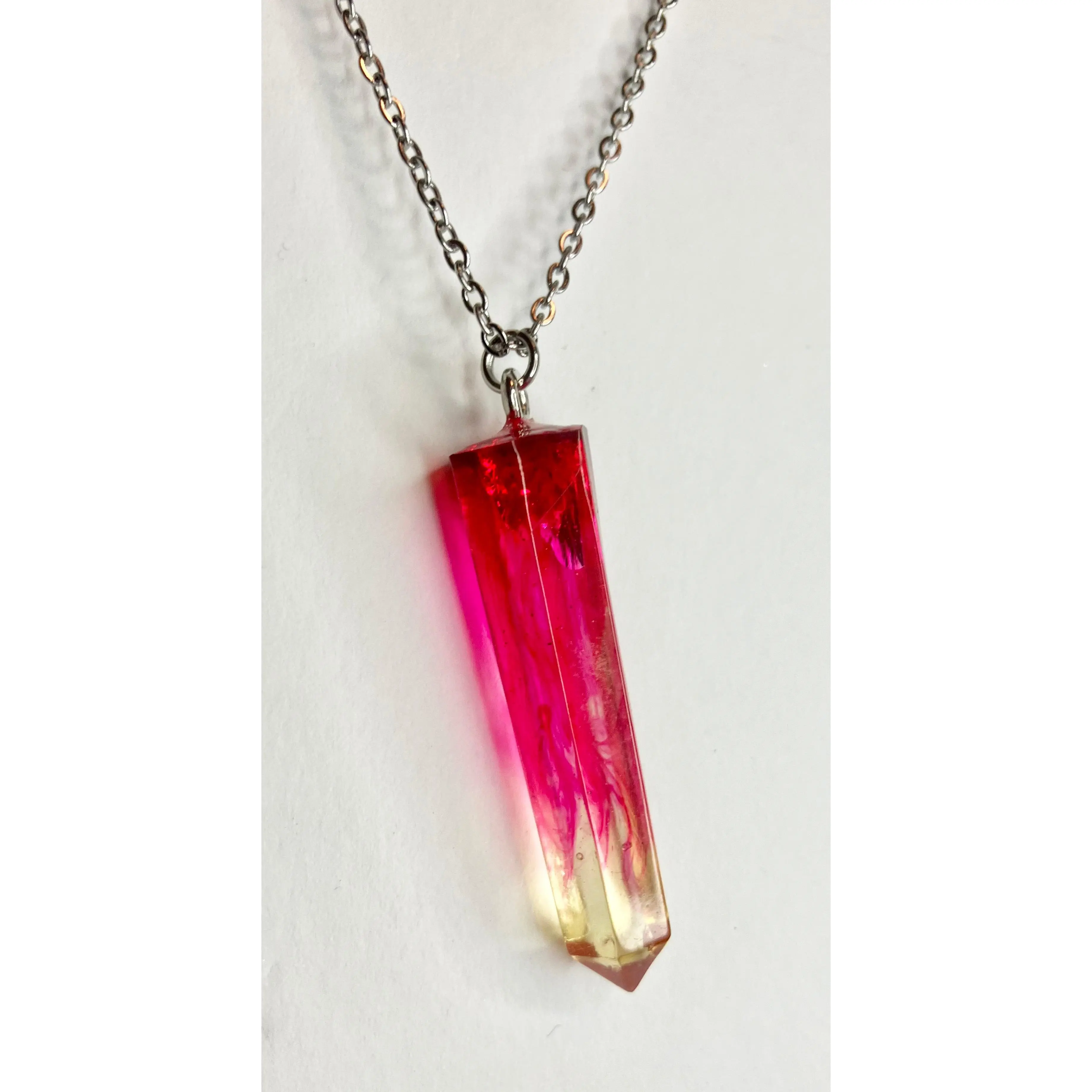 Geometric Resin Pendant Necklaces: Glitter, Ink Swirl & Custom