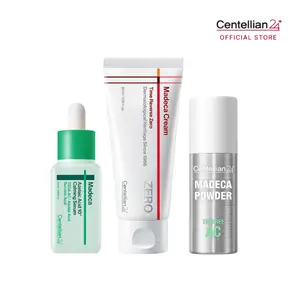 [TikTok Exclusive] [Centellian24] Blemish & Acne Care Set | Azelaic Acid 10+ Serum 30ml + Tea Tree AC Powder 6g + Madeca Cream Time Reverse Zero 80ml | 3-Step Pore Tightening & Redness Relief Routine | Korean Skincare for Sensitive Skin