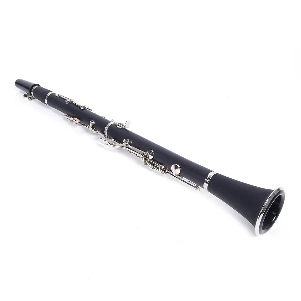Mid-Range High-Quality Nickel-Plated Hard Bakelite B-Tone Clarinet Maintenance & Repair-Ready Kit - Includes Cleaning Cloth, Screwdriver, for Amateurs, Enhances Centered Sound, Easy to Play, Vibrant Feel