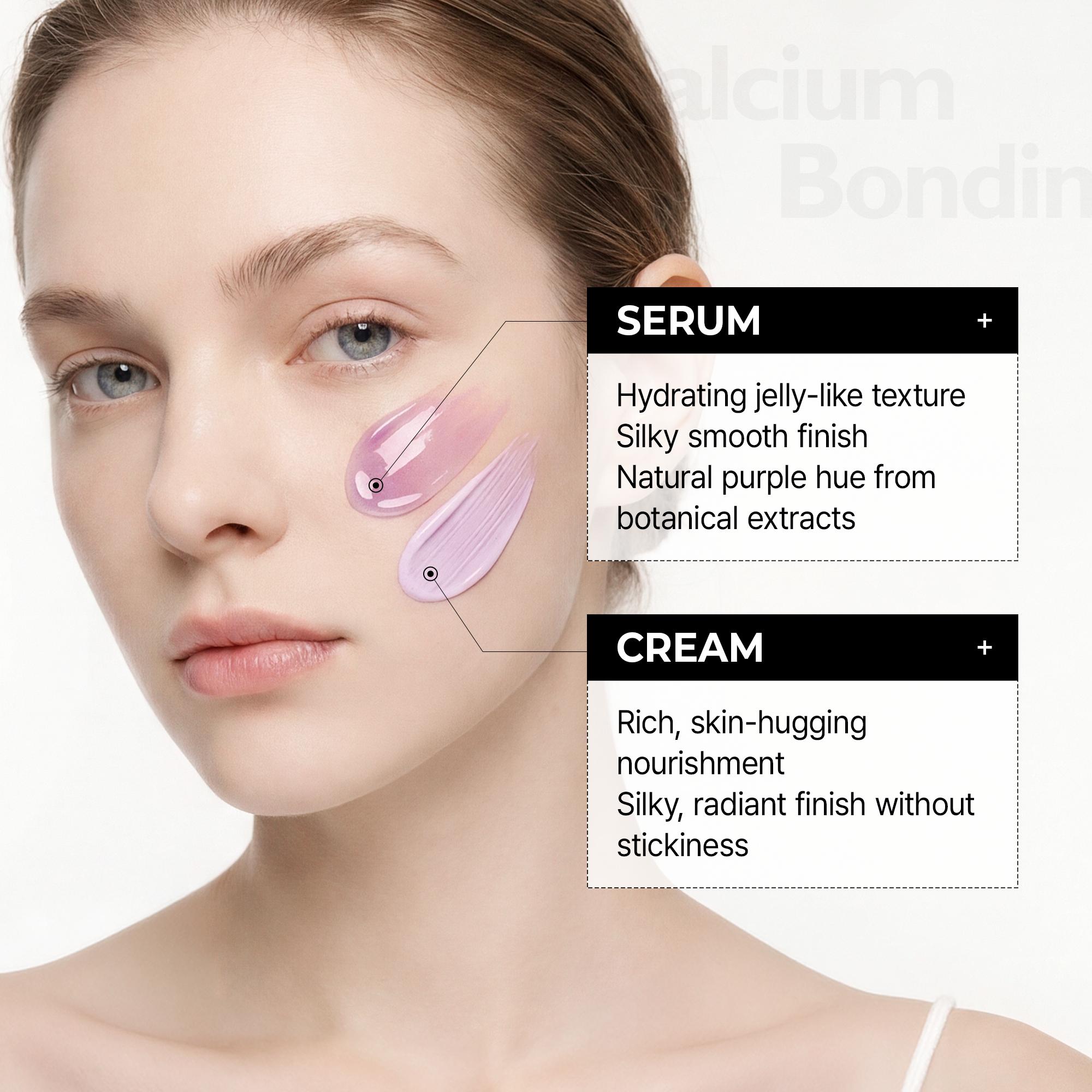 [Dr.Melaxin Official] Calcium Bonding Serum & Cream Density Duo for 3-Step Skin Rebuilding with Calcium, Collagen & REBORNIC, Restores Firmness & Elasticity