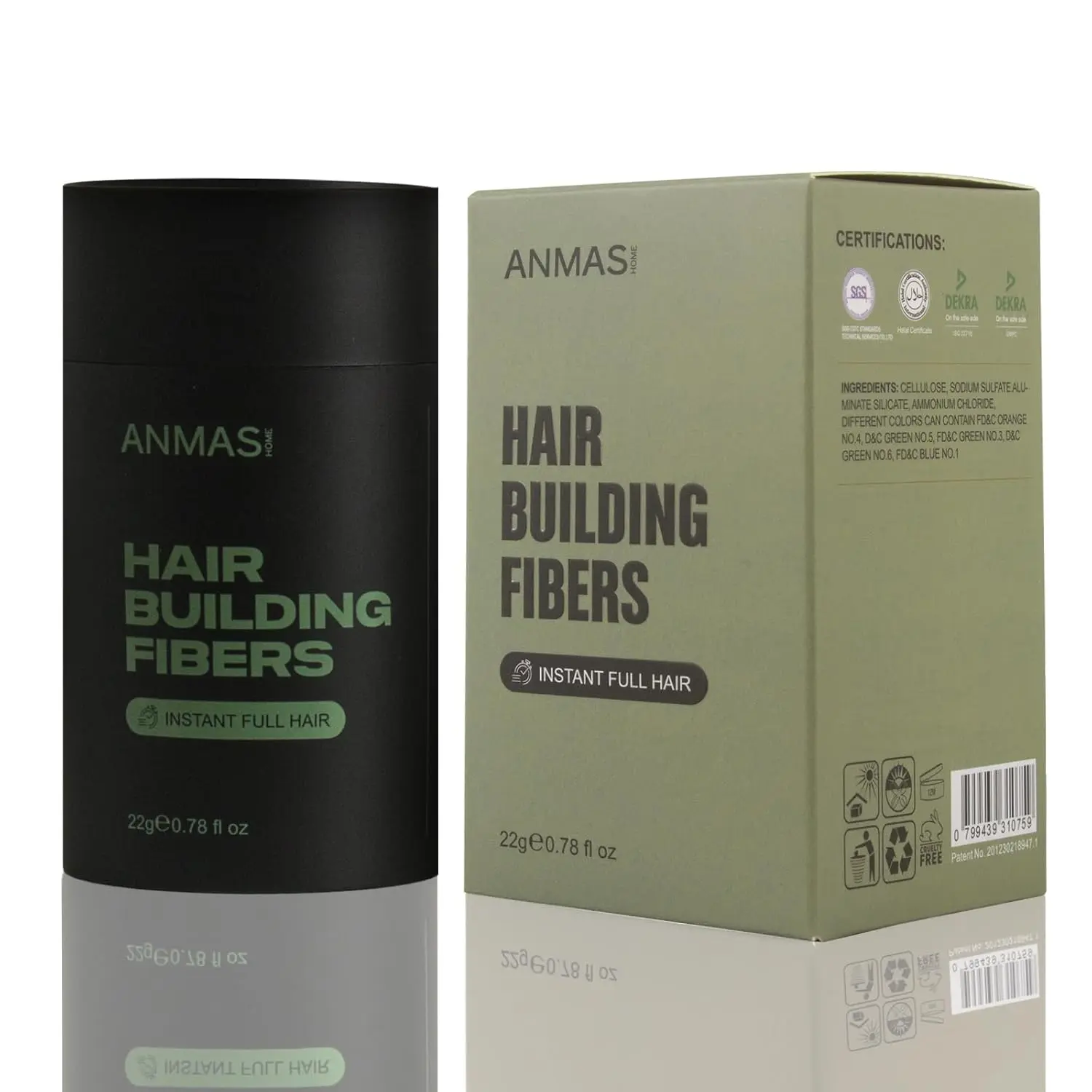 Dark Brown Hair Building Fiber 22g, Hair Fibers for Thinning Hair, Fill Fine or Thinning Hair, Instantly Get Thicker Fuller Look For Men & Women