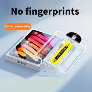 1pc Auto-Align Glass Screen Protector for iPad Air, Pro 7/8/9/10/11 for iPad Air M2/M3/M4 11inch Dust-Free Box Film Easy to Install Auto-Align
