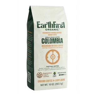 Regenerative Organic Certified Medium-Dark Roast Coffee with 500 MG's ROC Lion's Mane Mushrooms