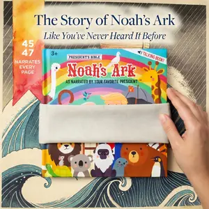 Noah's Ark Talking Book for Kids with Celebrity Voice Narration - Interactive Sound Buttons on Every Page - Hardcover Christian Bible Storybook - Easter Book & Sunday School Gift for Children Ages 3+