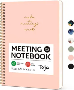Meeting Notebook for Work Organization - Work notebook with action items, Meeting Minutes Planner Notebook, Perfect Office Supplies for Men & Women