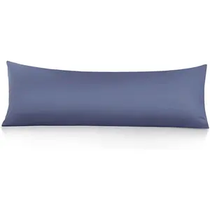 Leeden Body Pillow Cover, 100% Cotton, 800 Thread Count Pillowcase, Soft Breathable Long Pillow Case for Adults Pregnant Women, Envelope Closure (Steel Blue,21"X 54")