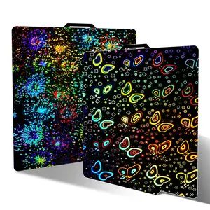 257x257mm3D Printer Build Plate for Bambu Lab A1/X1C/X1/X1E/P1P/P1S,Double Sided +Butterfly Spring Steel Sheet Plate,Flexible Removable Platform Bambu A1 3D Printer Plate.