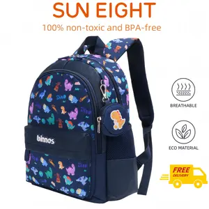 SUN EIGHT Fashion Children Backpack for Boys & Girls - Lightweight toddler Backpack for Preschool,Kindergarten and Primary School Bag,Cute Animal Design,Durable Small School Bag for Daycare