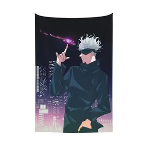 Jujutsu Kaisen Satoru Gojo Tapestry Dormitory Living Room Bedroom Backdrop Poster Wall Hanging Home Decoration Wall Blanket