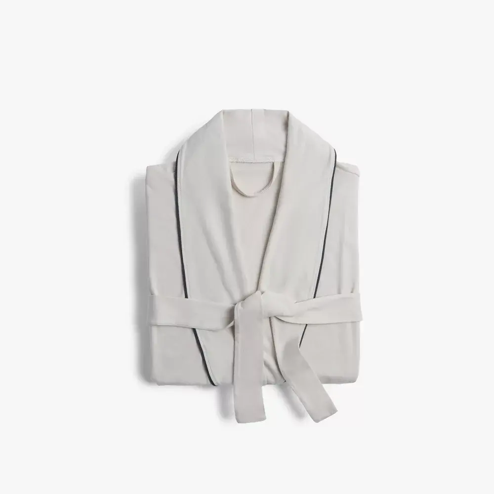 L/XL Jersey Lounge Robe Parchment - Parachute