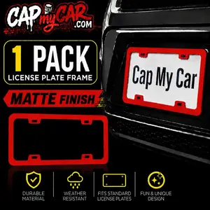 Matte Finish License Plate Frame (1 Pack) – Custom Color Car Tag Frame for Cars, Trucks & SUVs | CapMyCar