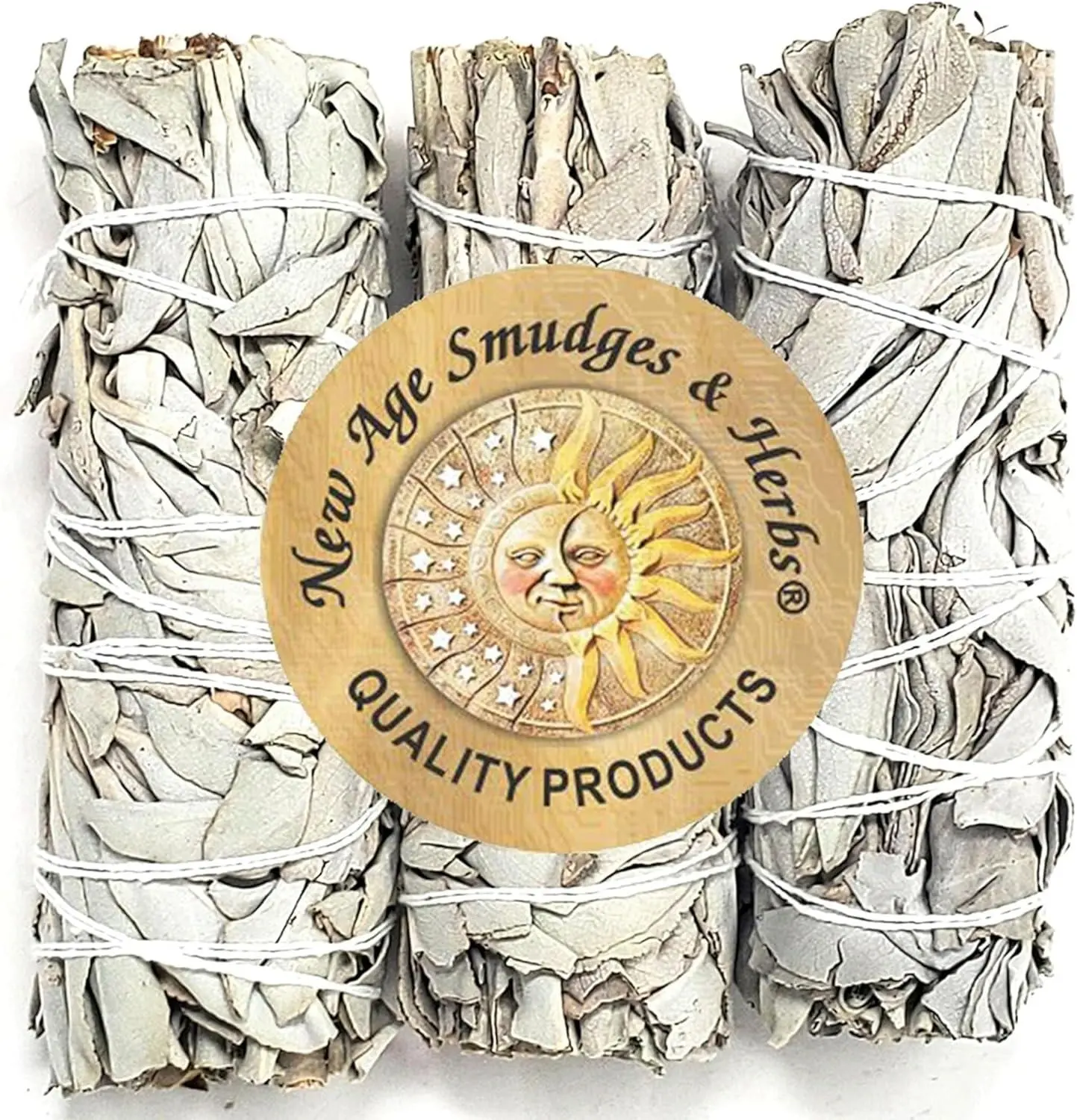 (Pack of 3)-New Age Smudges & Herbs -Premium California White Sage Incense 4 Inches Long. Home Cleansing Incense,Fragrance,Meditation,Smudging Rituals.California Smudge Sticks Rituals -4 Inch New Age Imports, Inc.
