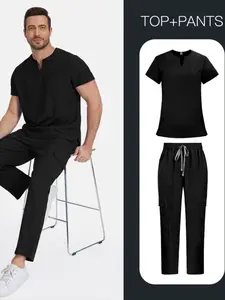 Pet Groomer & Care Work Uniform | Unisex Hand Wash Straight Pants Thin Suit for Pet Hospital Staff, Spa Therapists, and Senior Care Professionals