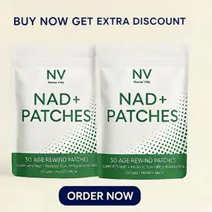 NAD+ Energy & Revitalization Patch - Skin Aging Support, Improved Energy & Focus, NAD+ for Brain Health, Cognitive Function, Edible Supplement, 30 Age Rewind Patches - Healthcare