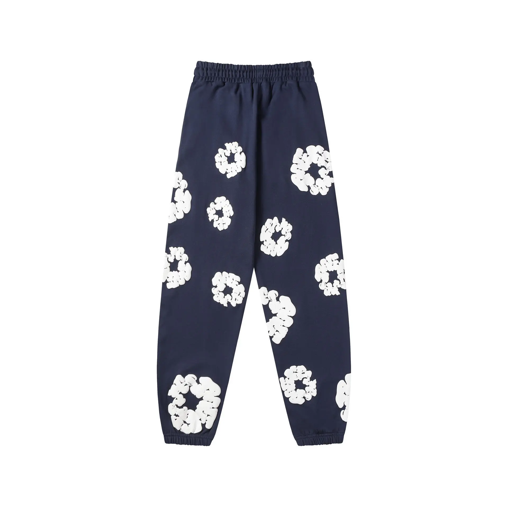 Tibetan blue pants (white floral wreath)