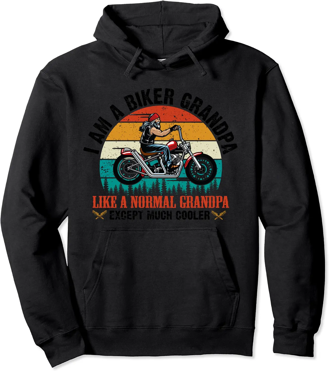 I Am A Biker Grandpa Like A Normal Grandpa Except Much Coole Pullover Hoodie - Michaelapa Shop 78B0CQRZW13H
