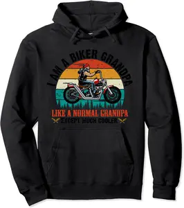 I Am A Biker Grandpa Like A Normal Grandpa Except Much Coole Pullover Hoodie - Michaelapa Shop 78B0CQRZW13H
