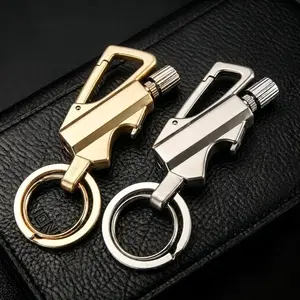 Permanent Match Keychain Lighter, infinity lighter Waterproof Flint Fire Starter with Bottle Opener – Refillable Forever Match Strike-Anywhere Survival Tool for Camping, Hiking, EDC & Emergency Use (Fuel Not Included) outdoorfun