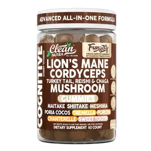 Clean Nutra Lion’s Mane, Cordyceps, Turkey Tail, Reishi, Chaga & More for Focus Support Healthcare Natural Brain Boost Supplement - Fungify