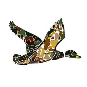 Camo Mallard Duck Hunting Sticker, Flying Duck Decal For Car, Truck, Window, Bumper, Waterproof Vinyl Duck Hunter Gift